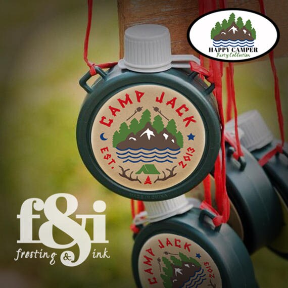 Camping Water Canteen Labels Camp Water Canteen Labels Etsy