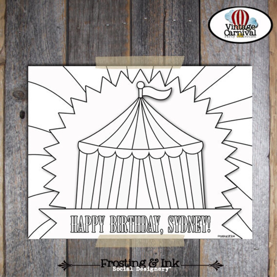 Carnival Coloring Sheet Circus Coloring Sheet Carnival Activity Circus