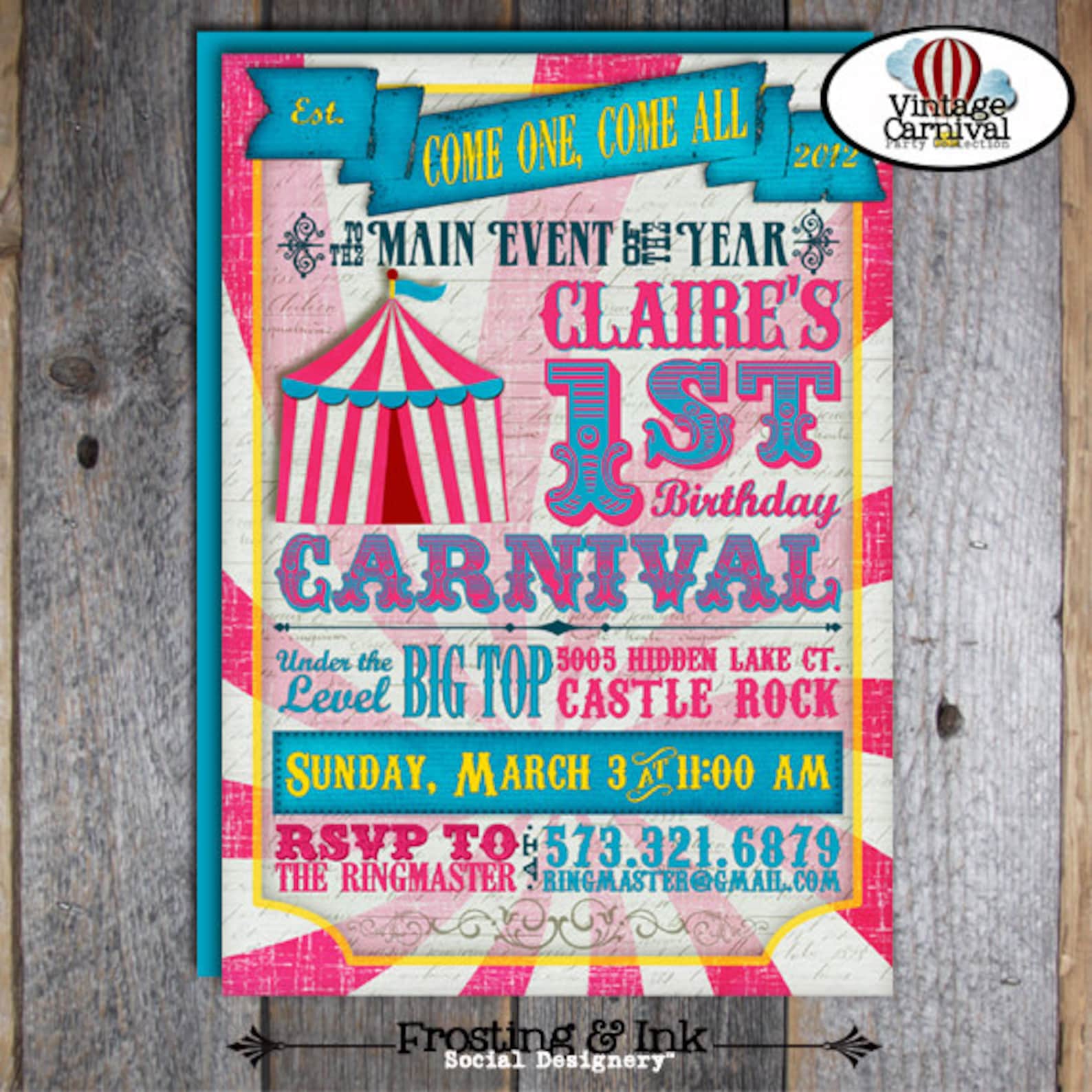 Carnival Themed Invitations
