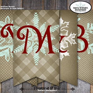 Christmas Banner Holiday Banner Merry &amp; Bright Banner - Etsy