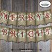 Christmas Banner Holiday Banner Merry &amp; Bright Banner - Etsy