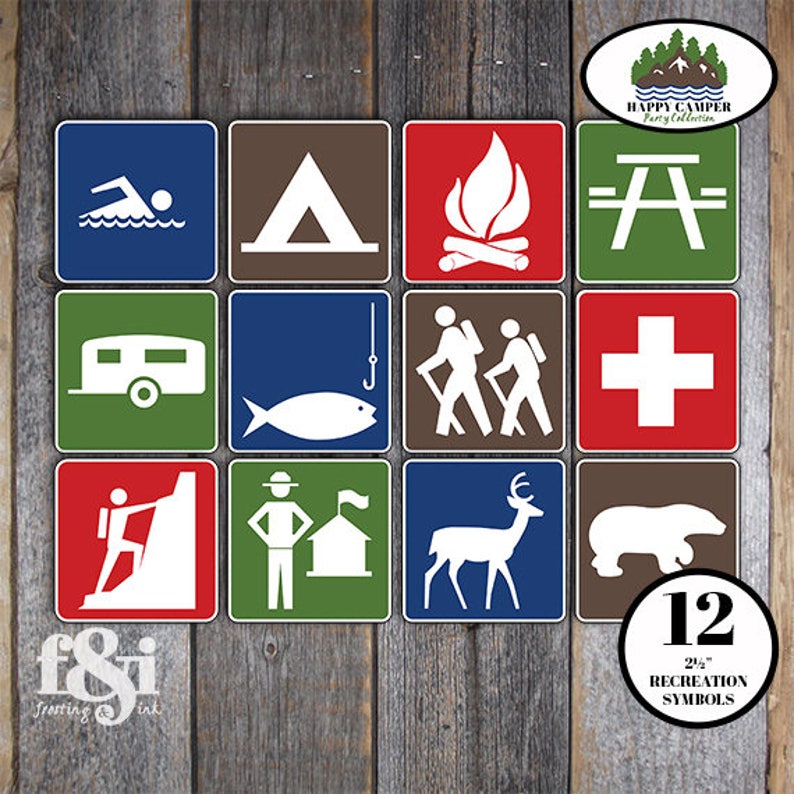 Camping Food Labels Camp Food Labels Camping Birthday Etsy