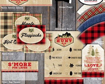 Lumberjack Scavenger Hunt | Camping Scavenger Hunt | Buffalo Plaid Scavenger Hunt | Nature Scavenger Hunt | Lumberjack Party Game |Printable