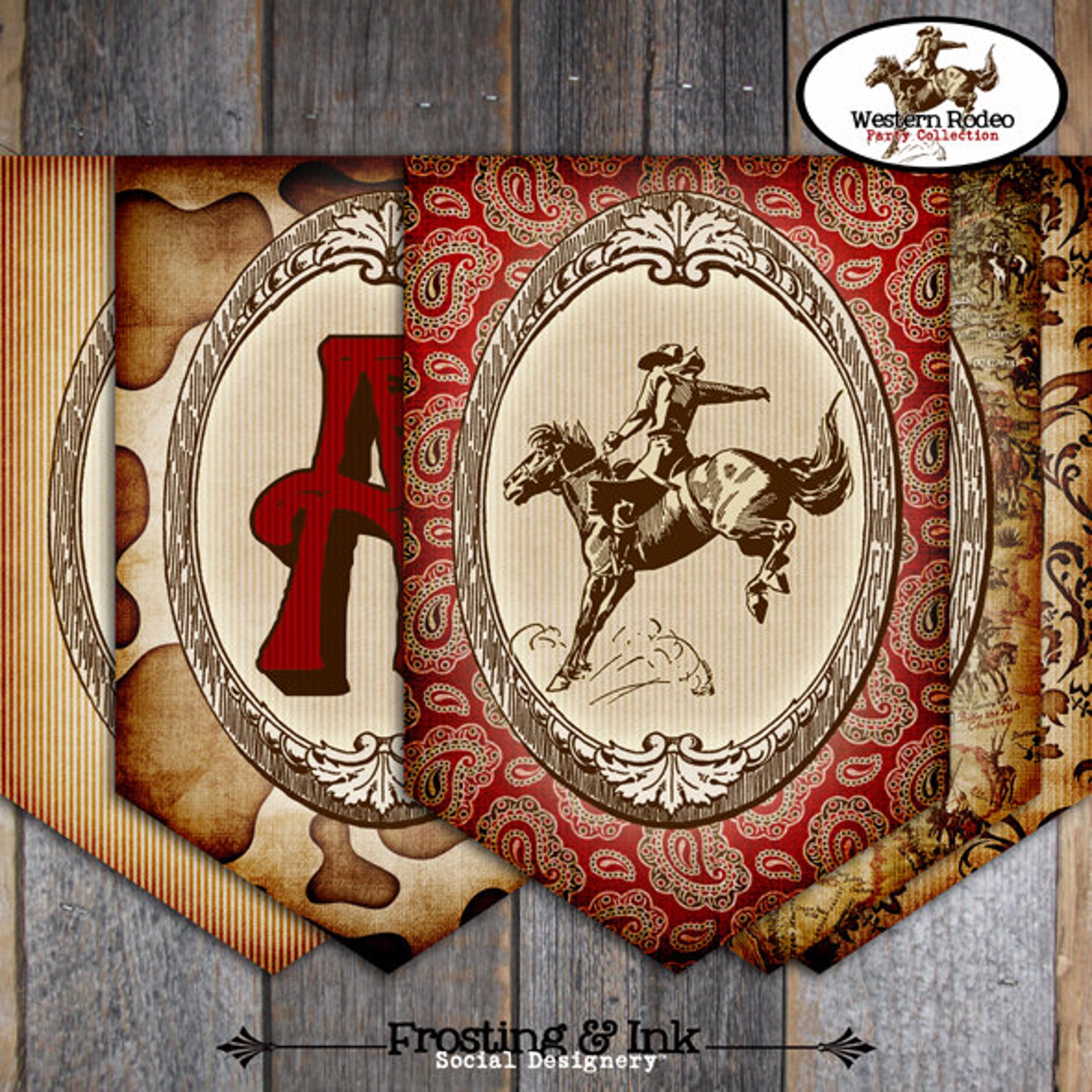 Cowboy Banner Cowboy Bunting Banner Western Rodeo Banner Etsy
