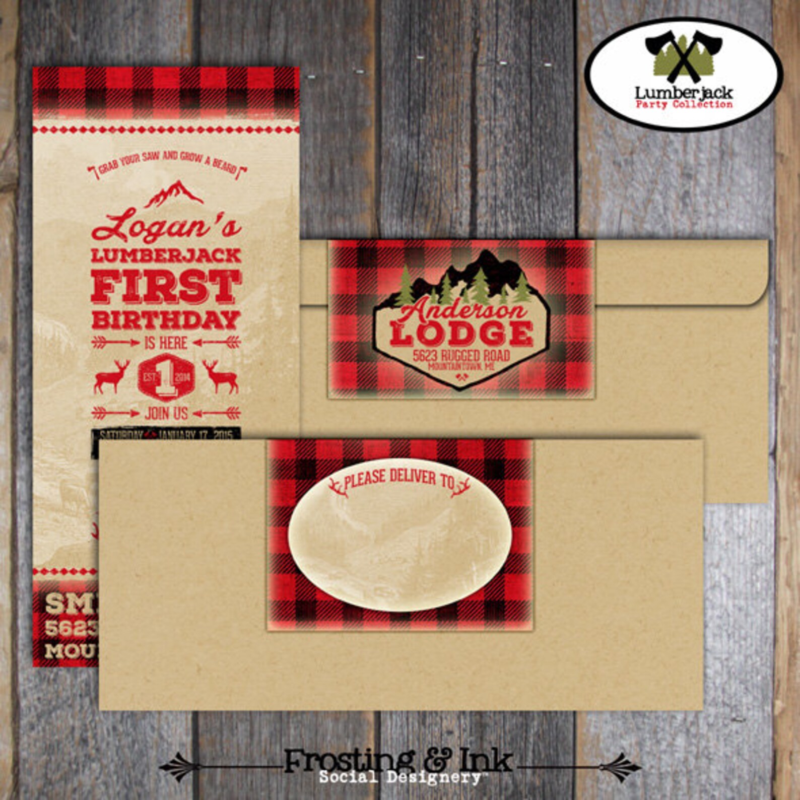 Lumberjack Cupcake Toppers &amp; Wrappers printable camping - Etsy