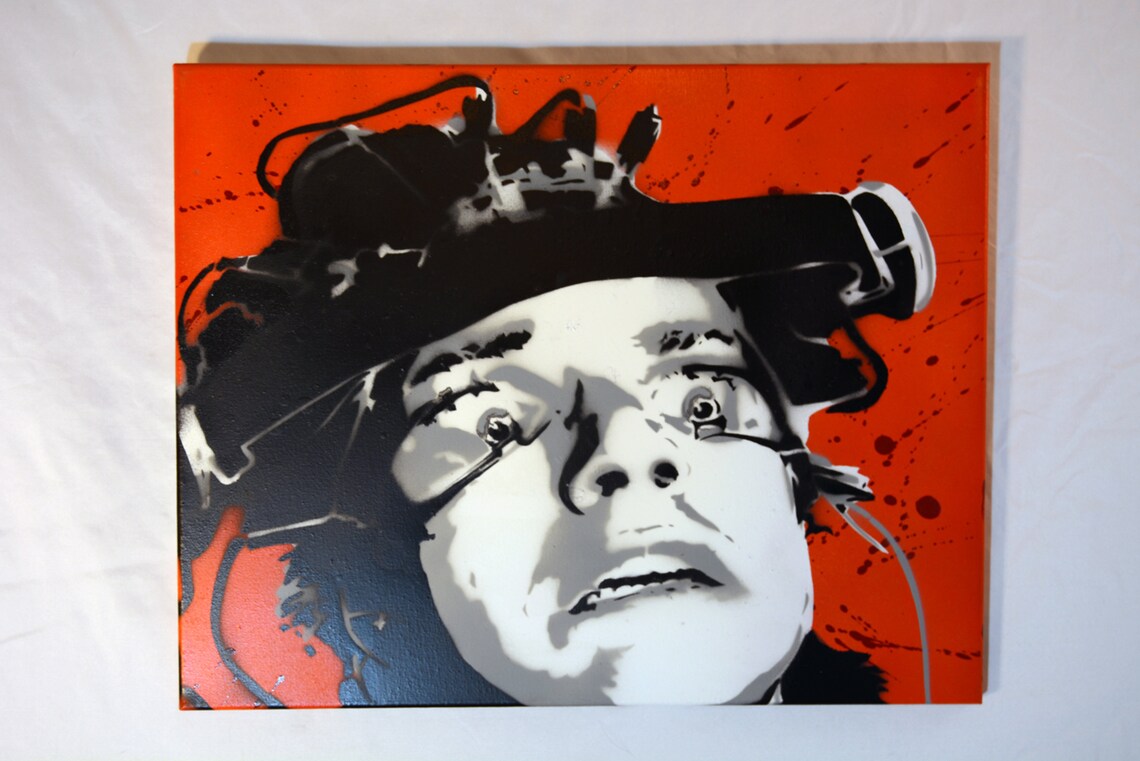A Clockwork Orange Splatter Acrylic Spray Paint stencil art Etsy