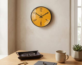 Moderne wandklok van gehard glas Creatief decoratief wereldtijdstijl