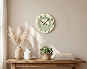 Wandklok moderne ronde, stille niet-tikkende klok, woonkamerdecoratie