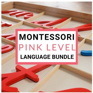 Montessori Pink Level Language Materials