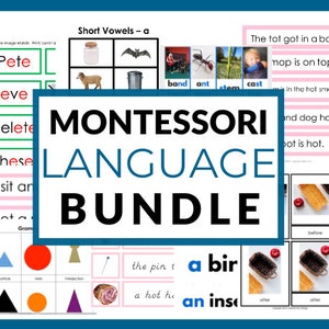 All-In-One Montessori Language Activities Bundle for Preschool & Kindergarten