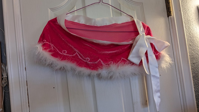 Santa Rave Top Handmade Pink Glitter Velvet Rave Santa Set – Asymmetrical Top & Mini ...