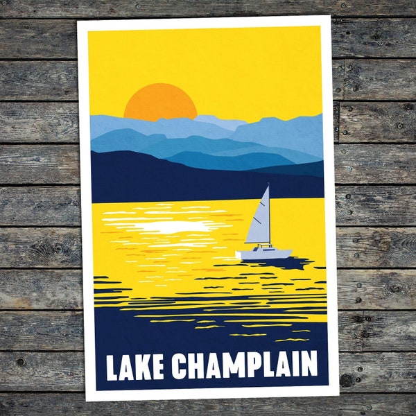 Lake Champlain Travel Poster - Art Print - Home Decor