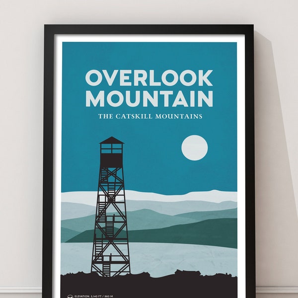 Overlook Mountain The Catskills Travel Poster