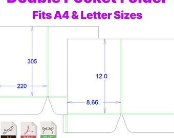 Double Pocket Folder Template | Professional Stationery Dieline (AI, PDF, SVG)