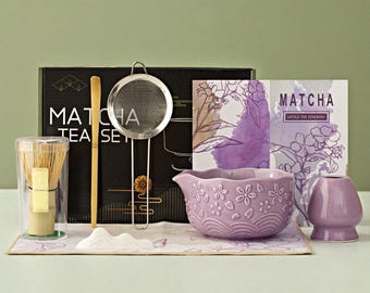 Cherry Blossom Matcha Tea Set, Japanese Ceremony Starter Kit