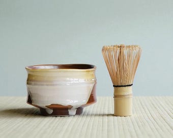Handmade Wabi Sabi Matcha Bowl, Glazed Ceramic Chawan, Tea Ceremony Gift