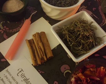 Everyday Bottle Jar Spell kit - Everything you need for a general spell except the jar