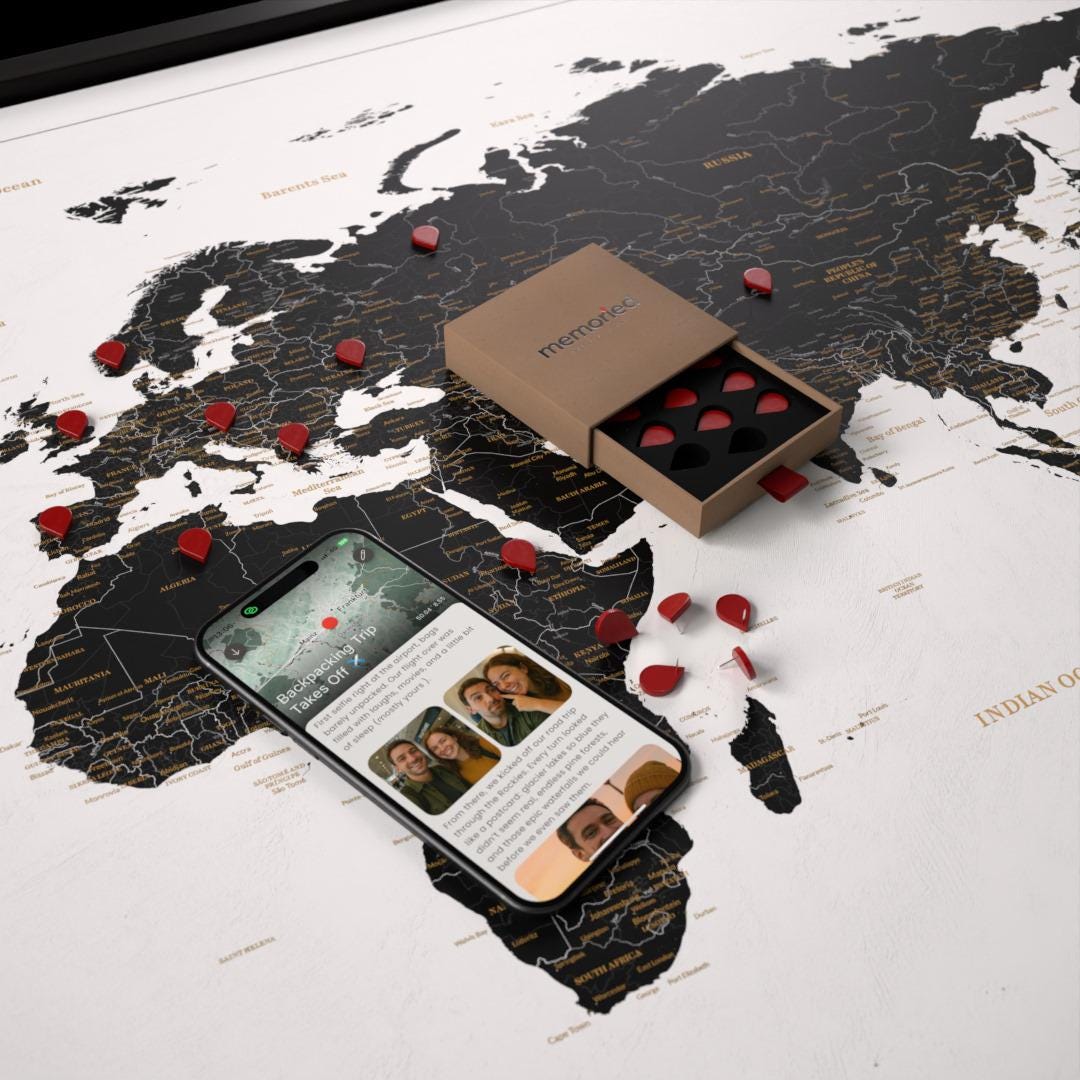 Interactive World Map Pins | NFC Memory Travel Keepsakes (10x) - Etsy