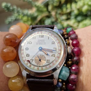 Vintage Anker 15 Rubis Pointer Date Watch-1950s German Mechanical Watch- Antimagnetic 35mm