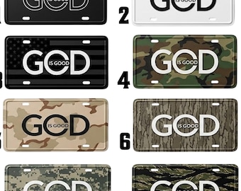 God Is Good Car License Plate, Christian Vanity Plate, Faith Based Auto Decor, Religious Gift for Men Women, Truck Car Tag