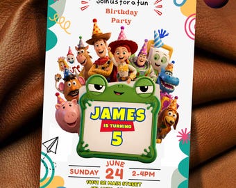 Toy Story 5 Birthday Invitation, Editable Toy Story Birthday Invite Digital Toy Story Invitation Digital Download Toy Story Theme Invite