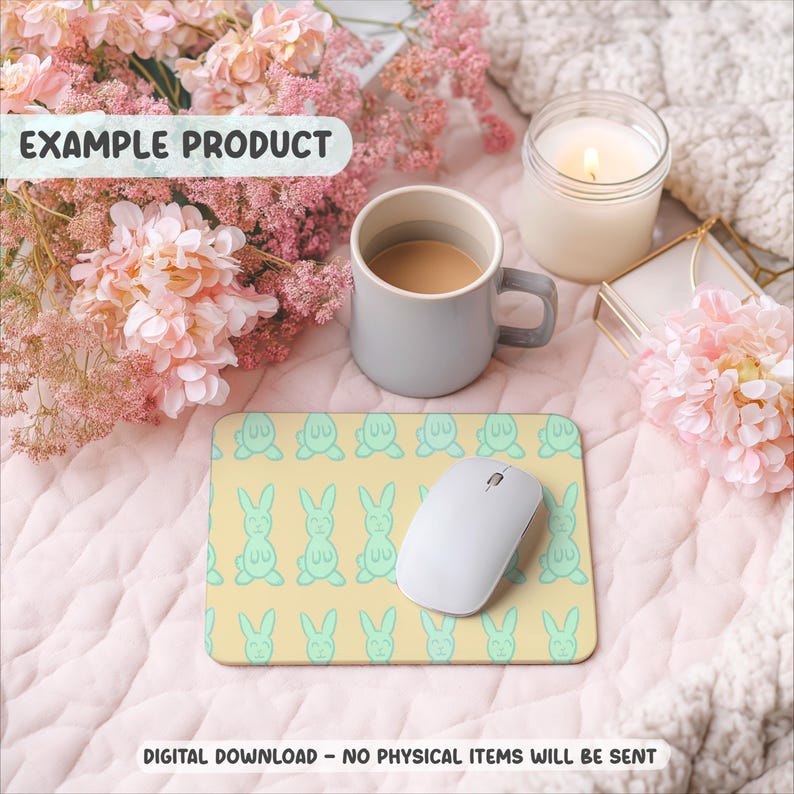 Pastel Bunny Seamless Pattern PNG | Easter Rabbit Digital Paper | Cute ...