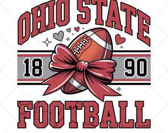 Ohio State Football PNG, Football Game Day Sublimation, Trendy Sports Shirt Design, Digital Download