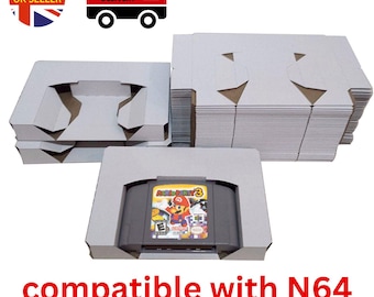 Wkładka kartonowa do Nintendo N64, wymienna, wkład z grą, tacka wewnętrzna, PAL NTSC, białe pudełko