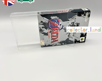 Protectores de caja de juego para Nintendo 64 N64 versión japonesa. Estuche de exhibición de plástico PET transparente NTSC JP.