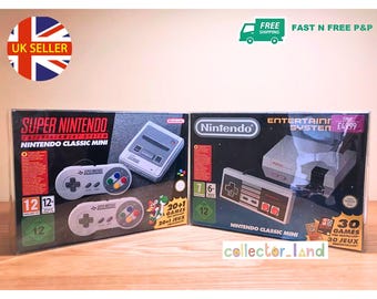Scatola protettiva per console Nintendo SNES/NES Mini Classic PET Plastic Clear Display Case