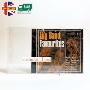 Protector de caja para CD de música individual, disco de banda sonora, álbum, estuche de exhibición de plástico PET transparente para DVD estilo retro