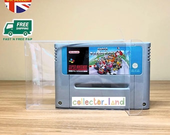 Game Box Protectors for Nintendo SNES SFC Cart PET Plastic Display Case Game Card Cartridge Clear Dustproof Box