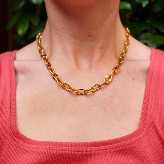 Vintage Gold Chunky Chain - Vintage Gold Plated Ch