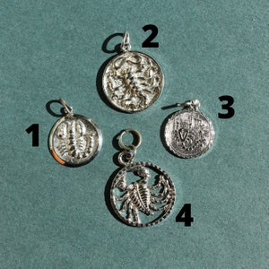 Vintage Sterling Silver Scorpio Zodiac Charm Mystical Astrology Pendant Vintage Jewelry Funky Vintage Zodiac image 2