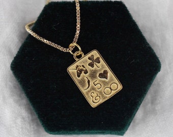 Gold Plated Lucky Charm Pendant Necklace