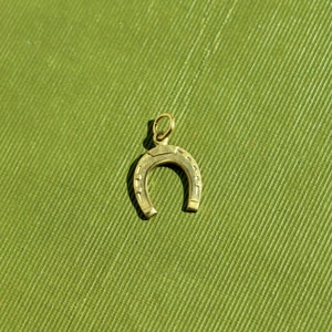 Vintage Mini Horseshoe Charm - Vintage Brass Charm - Vintage Western Horseshoe Charm