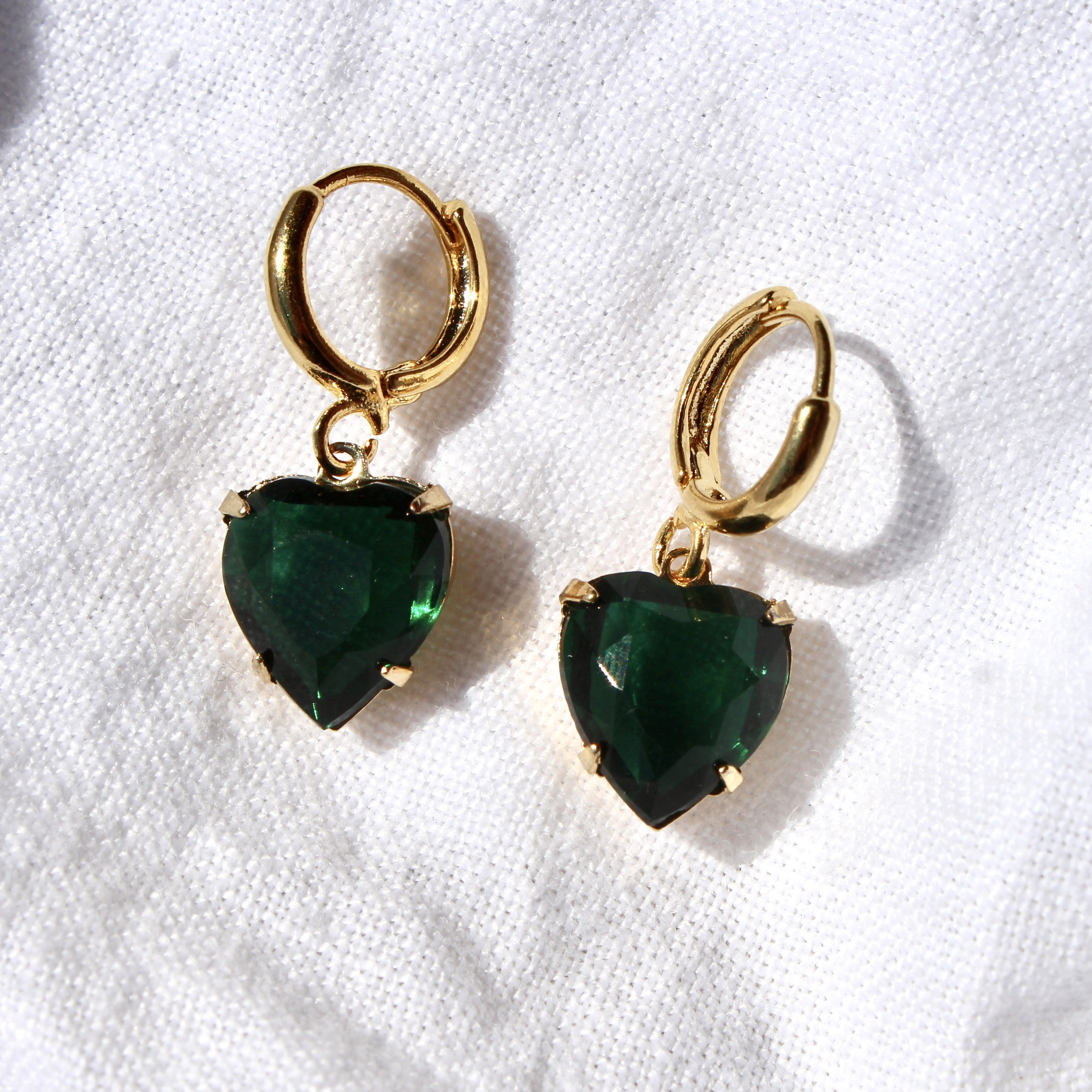 Emerald Stud Earrings in 9ct Gold | Ruby & Oscar