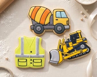 Construction Site Birthday Trio Cookie Cutter Set 3D Printed Bundle