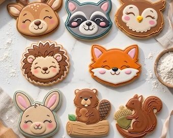 Woodland Forest Friends Octet Cookie Cutter Set 3D Printed Bundle