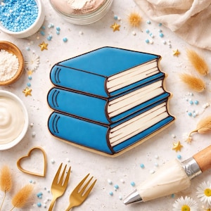 Book Stack Cookie Cutter, 3D Printed for Fondant and Cookie Dough
