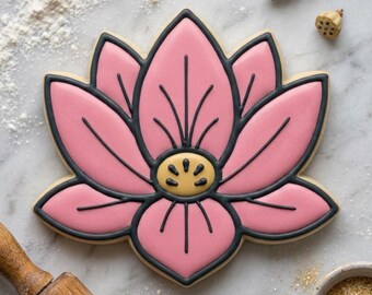 Lotus Flower Cookie Cutter, 3D Printed for Sugar Cookies & Fondant