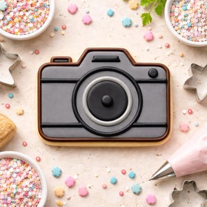 Camera Cookie Cutter, 3D Printed for Fondant & Cookie Dough