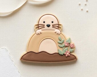 Mole Garden Tunnel Cookie Cutter, 3D Printed Birthday Party Cutter