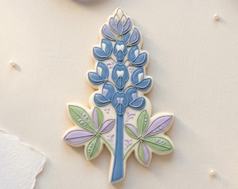 Bluebonnet Stem Cookie Cutter, 3D Printed Garden Theme