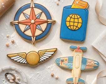 World Traveler Quartet Cookie Cutter Set 3D Printed Bundle