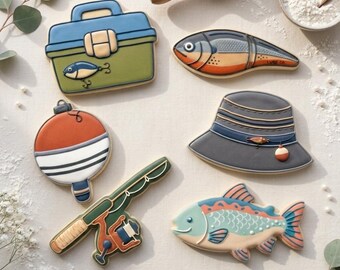 Gone Fishing Dad Sextet Cookie Cutter Set 3D Printed Bundle