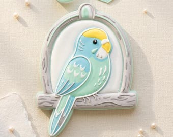 Parakeet Swing Cookie Cutter, 3D Printed Birthday Party Cutter