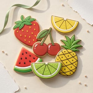 Fruit Cookie Cutter Set - Summer Fruit Bundle - 3D Printed Picnic Party Cutters
