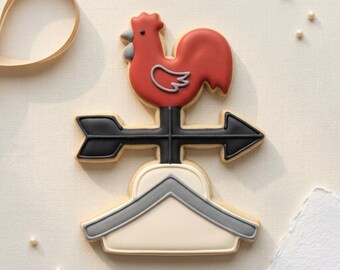 Weather Vane Cookie Cutter, 3D Printed Cutter for Fondant