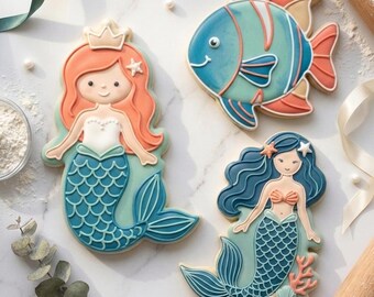 Under the Sea Mermaid Trio Cookie Cutter Set 3D Printed Bundle